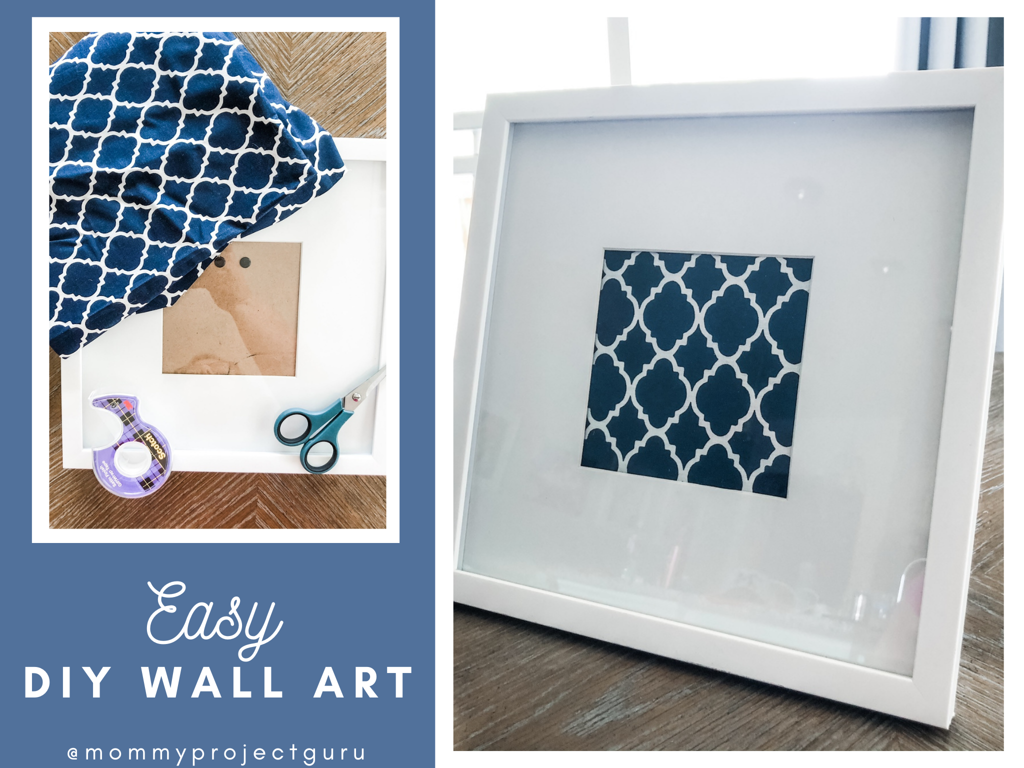 Fabric: A Simple Idea for Inexpensive Framed Wall Art - Love Grows